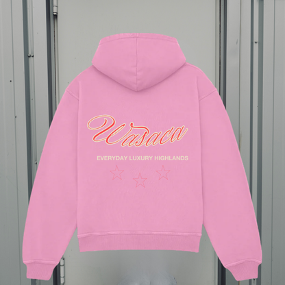 F&F HERITAGE PINK HEAVY HOODIE
