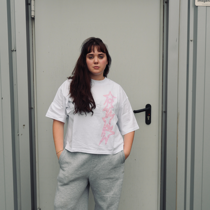 STARLINK WHITE BOXY TEE